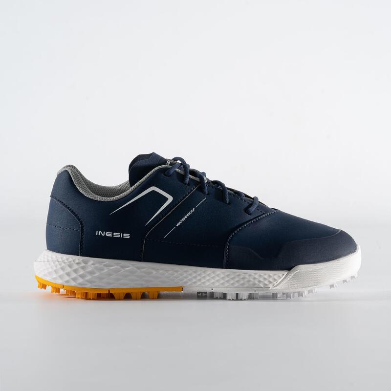 Waterdichte golfschoenen voor kinderen MW500 grip marineblauw