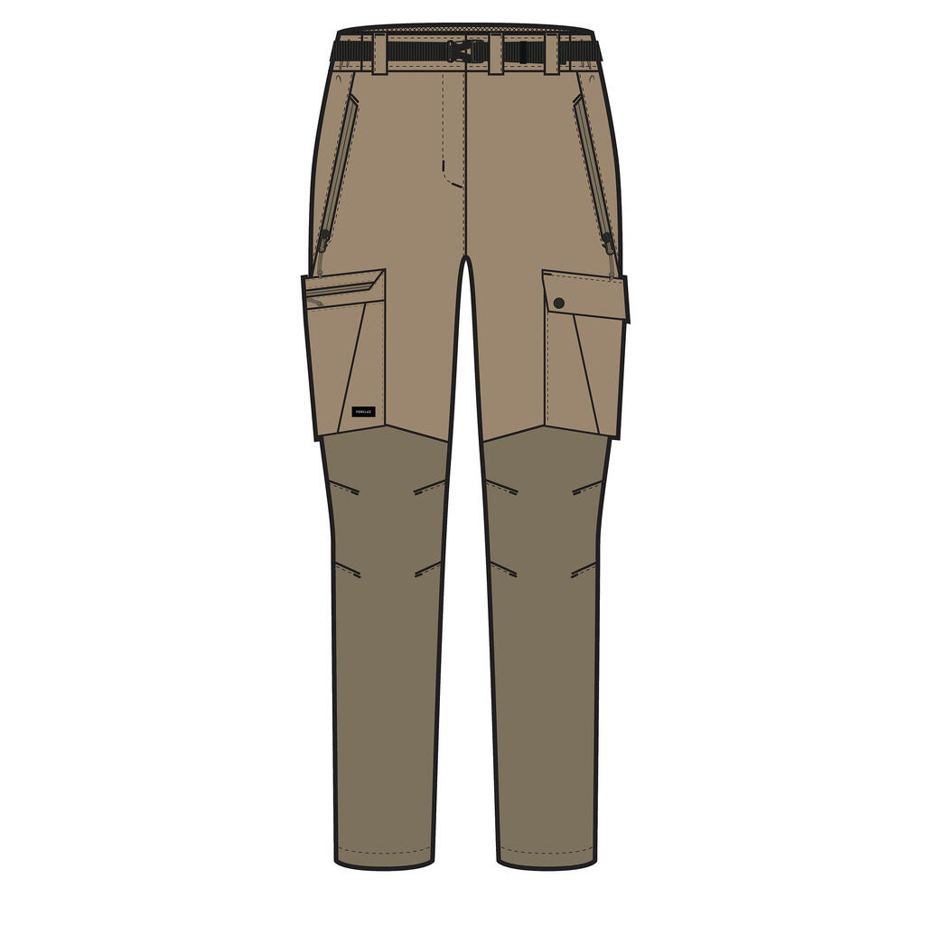 Bež ženske pantalone za treking MT500 V2 