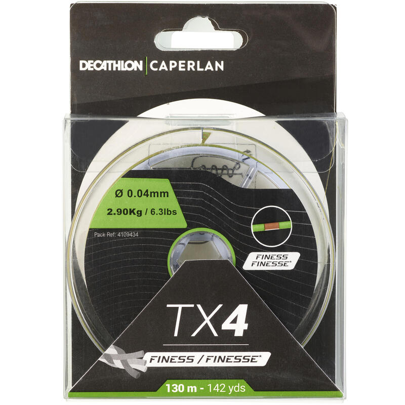 Trenza Pesca Señuelos TX4 Finess 130 m Bicolor