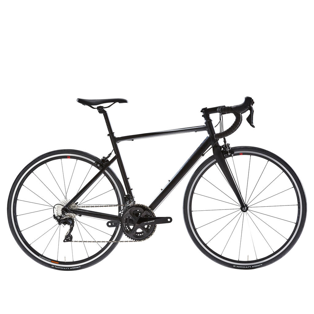 Šosejas velosipēds “edr af 105”, melns