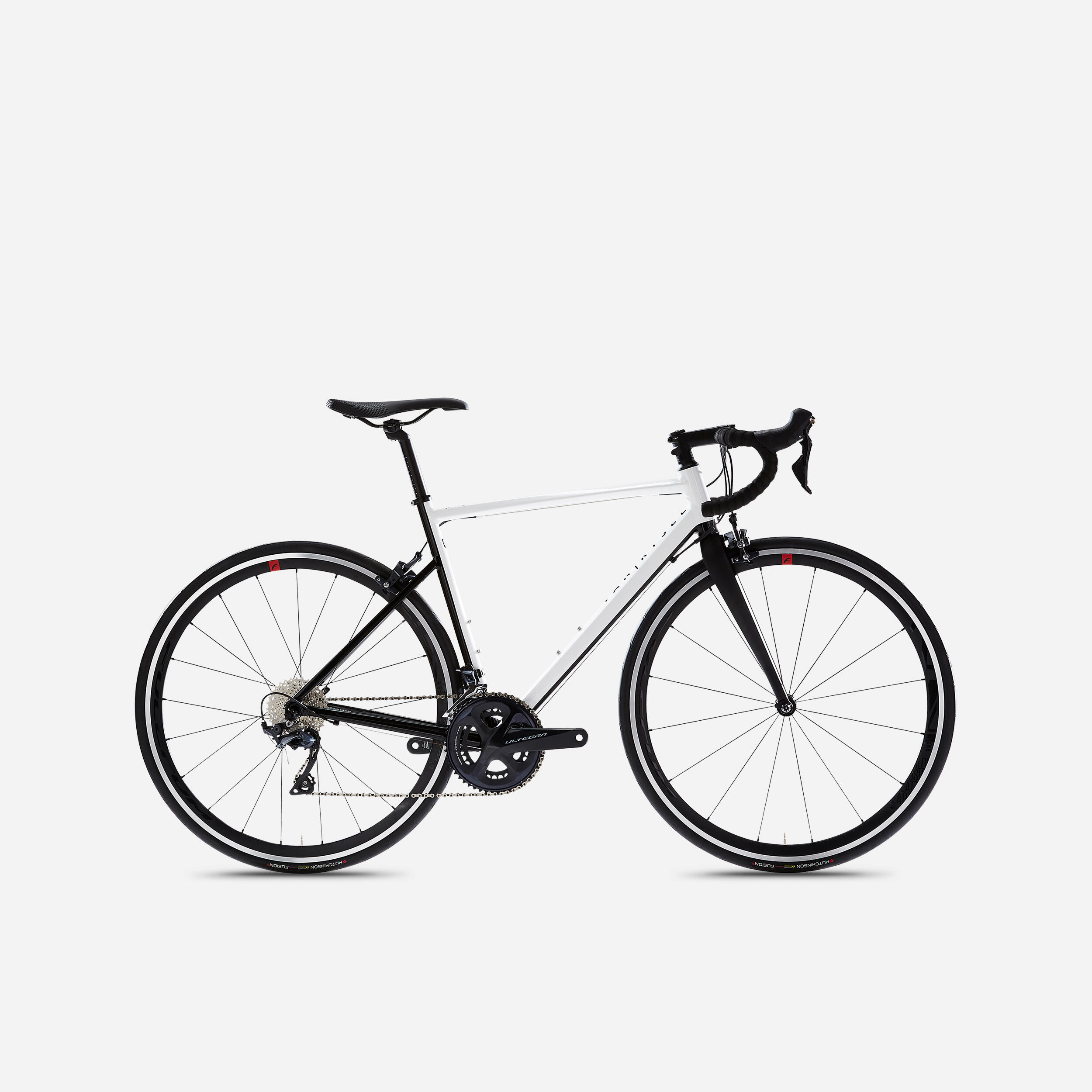 VELO ROUTE EDR AF ULTEGRA BLANC NOIR VAN RYSEL Decathlon