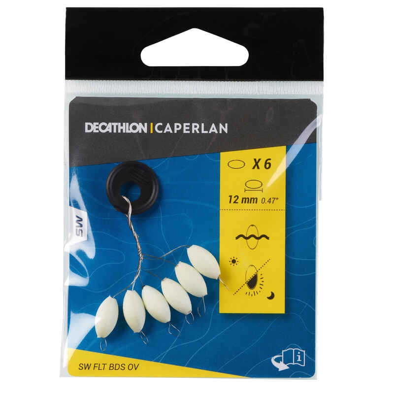 Fishing Surfcasting Phosphorescent Floating Beads Oval 12 mm - Decathlon