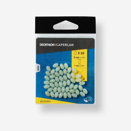 Perle dure phosphorescente 5mm pêche en surfcasting