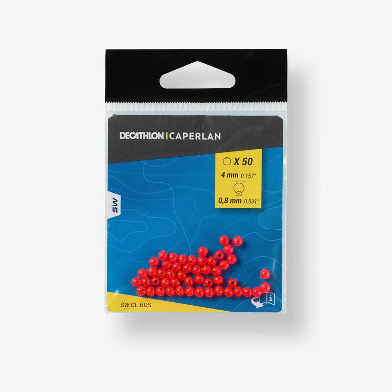 Perles de pêche en surfcasting rouge 4mm