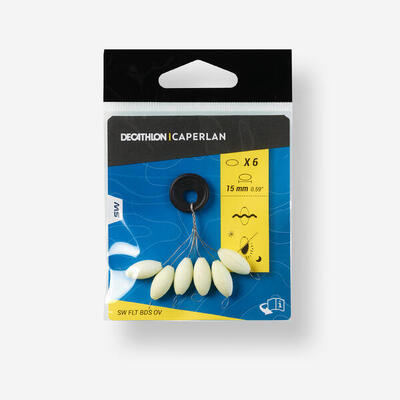 Perla galleggiante pesca surfcasting ovale 12 mm rossa