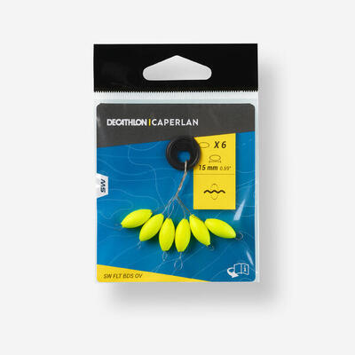 Perla galleggiante pesca surfcasting ovale 12 mm rossa