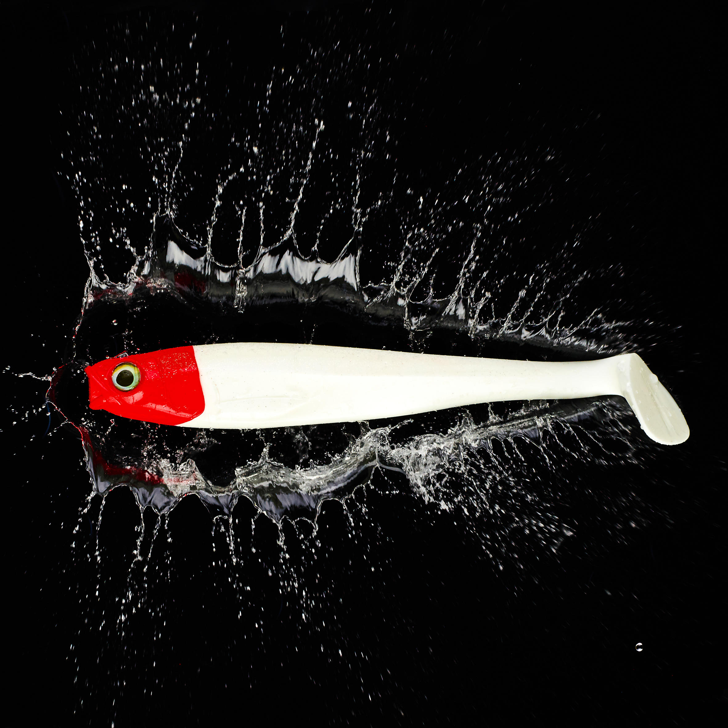 SOFT LURE FISHING LURE ROGEN 120 RED HEAD X2 2/3