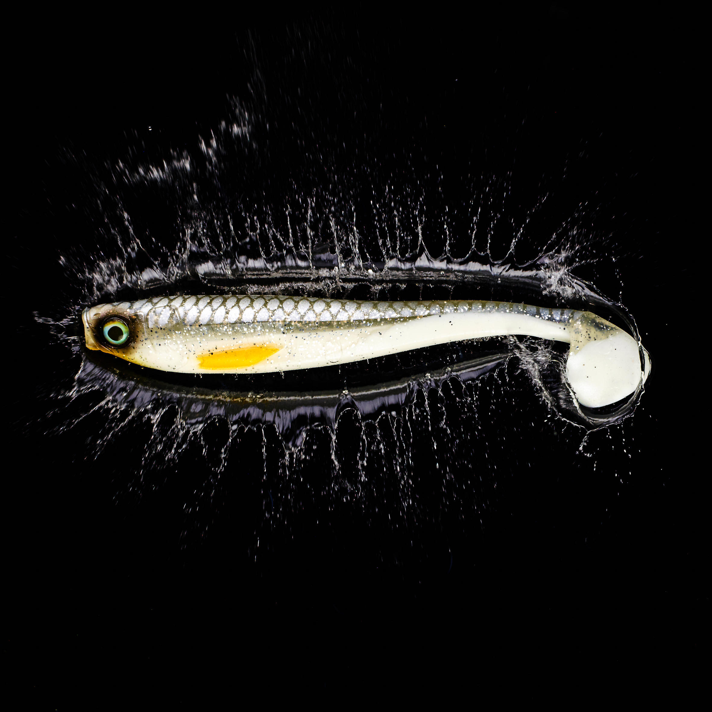 ROGEN SOFT SHAD PIKE LURE 250 WHITE X1 4/5