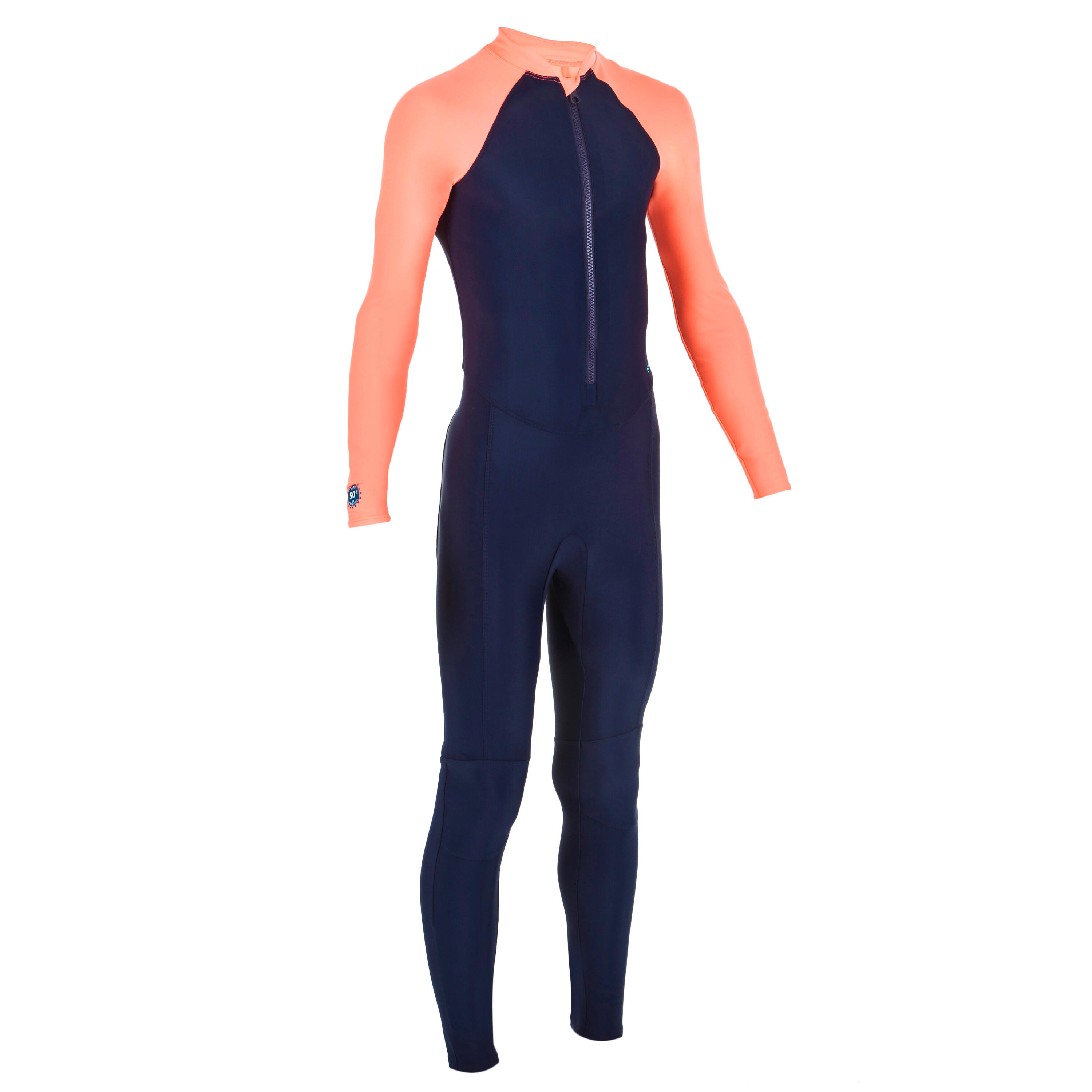 Girls' Full Body Swimsuit 100 - Blue Coral