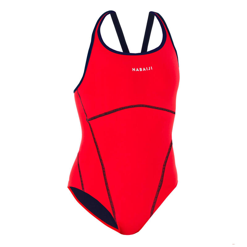 Maillot de bain de natation une pièce femme Kamiye+ rouge bleu