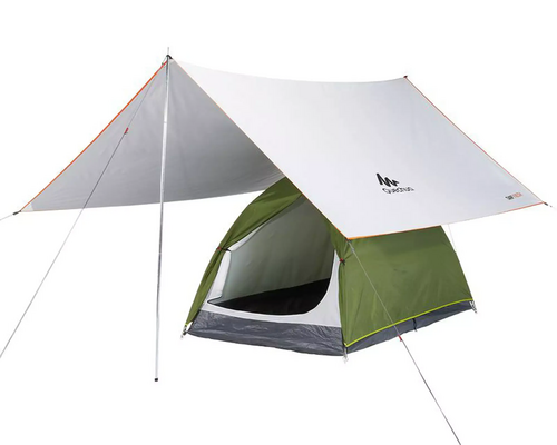 Kaputtes Camping-Tarp Arpenaz von Quechua reparieren 