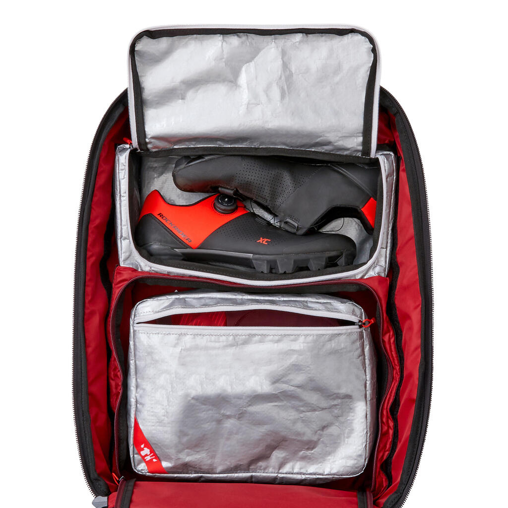 Maleta de transporte para ciclismo Rockrider XC RACE negro