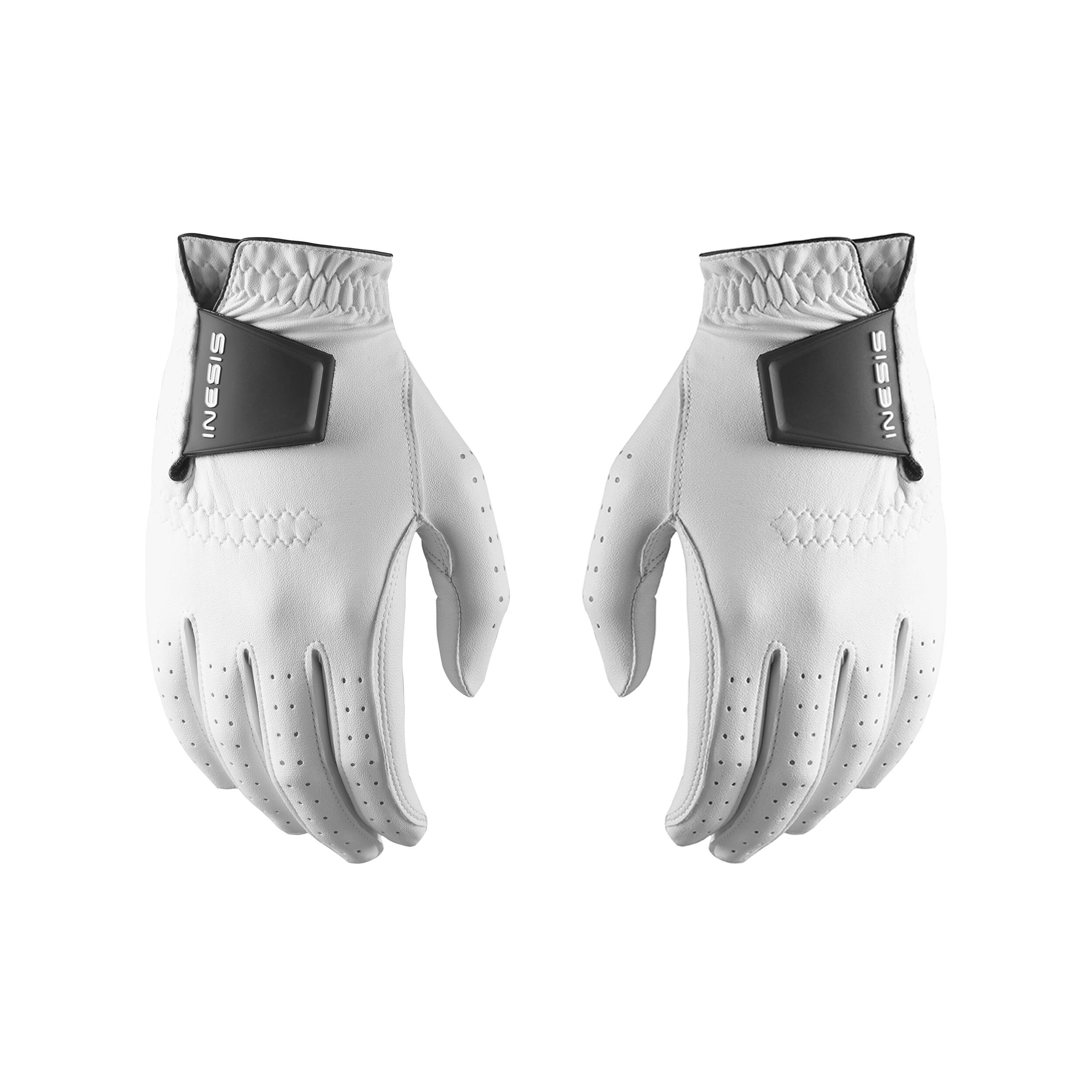 Women's golf pair of soft gloves white