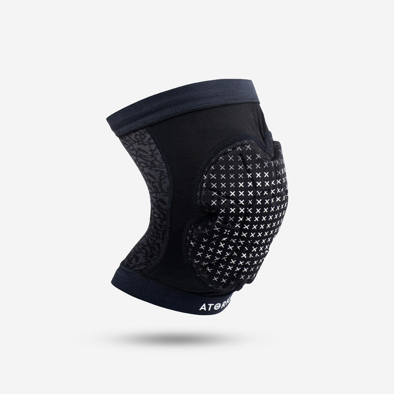 Kniebeschermer voor handbal met verstevigingen HKP500 zwart/wit