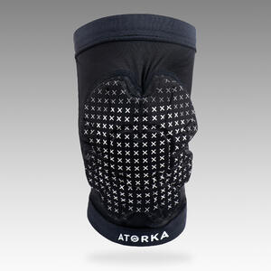 Rodillera de balonmano con refuerzos - HKP500 negro blanco