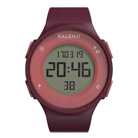 W500 MEN'S RUNNING STOPWATCH - BURGUNDY