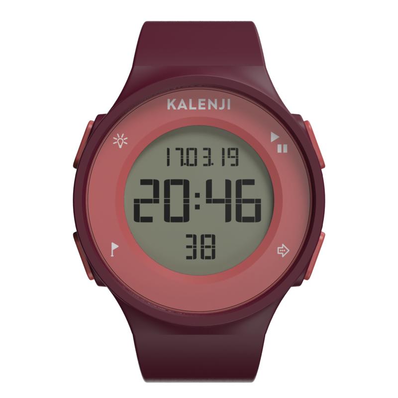 W500 MEN'S RUNNING STOPWATCH BURGUNDY Decathlon
