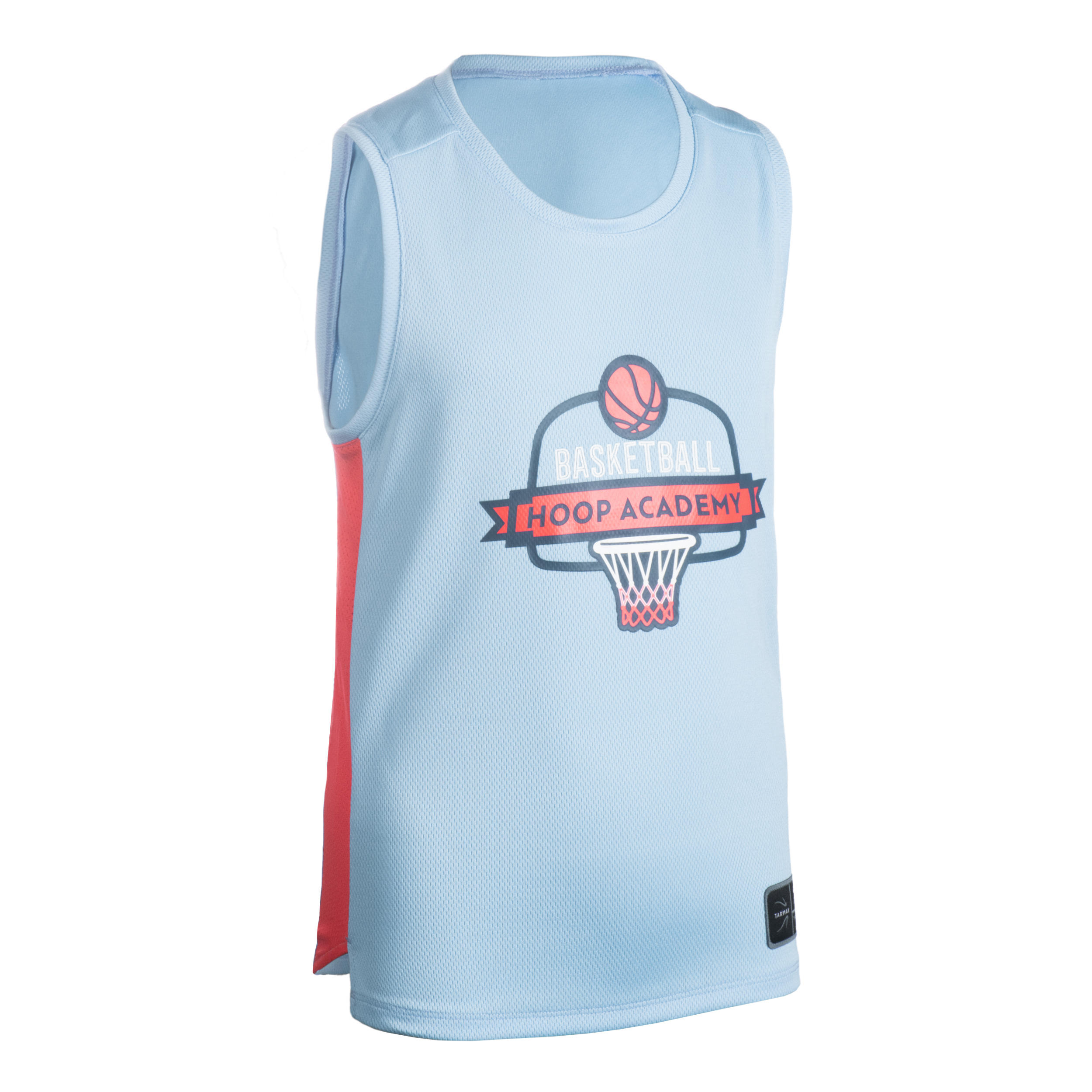 Boys'/Girls' Sleeveless Intermediate Basketball Jersey T500 - Blue/Pink 1/3