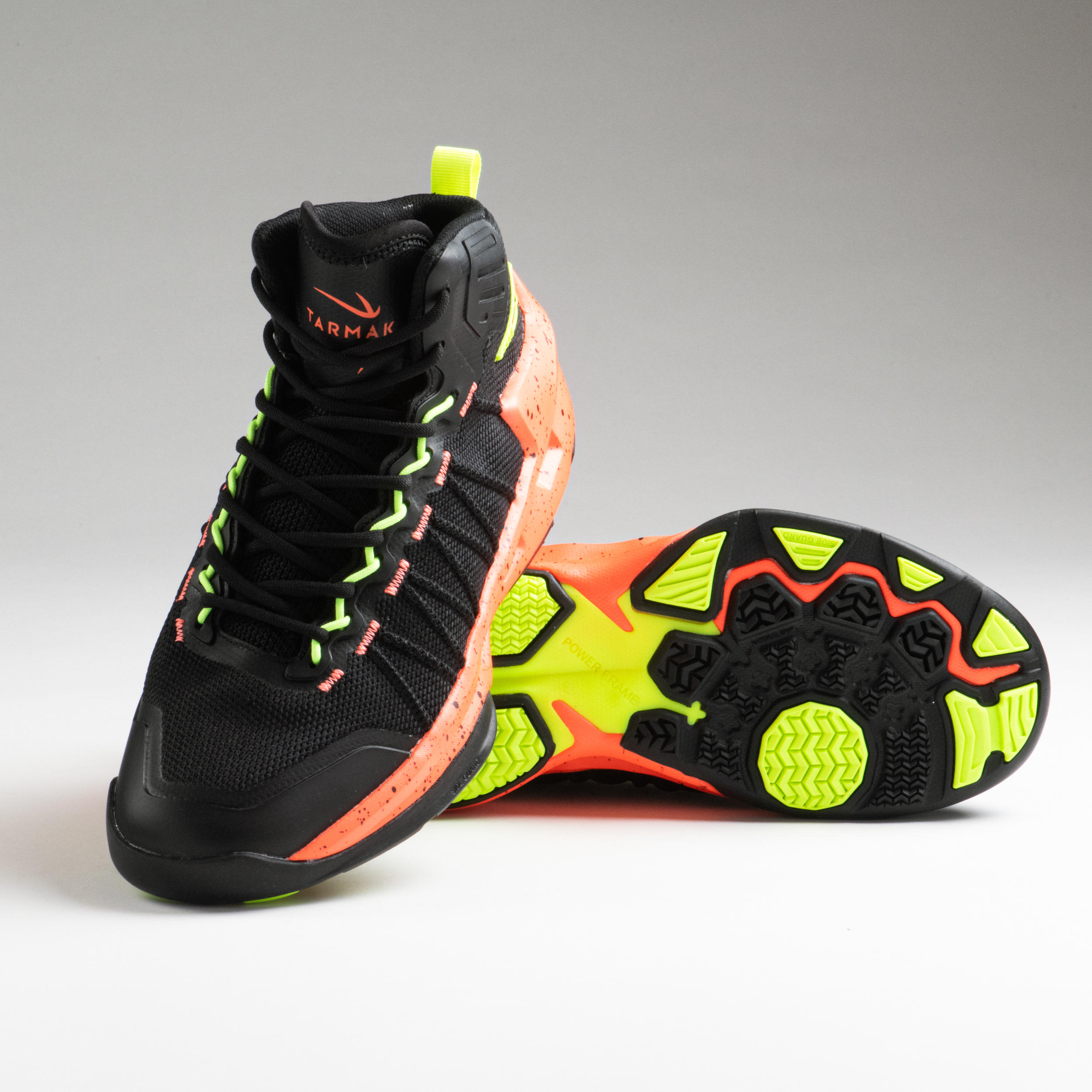 Men's Basketball Shoes Shield 500 - Black/Orange 8/10