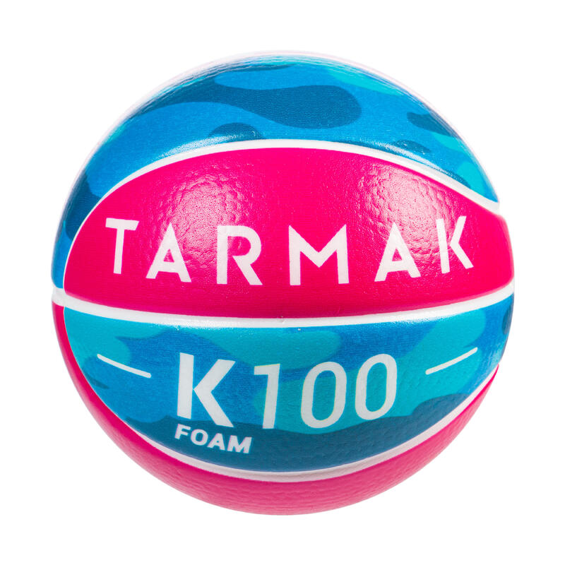 Dětský basketbalový pěnový mini míč K100 velikost 1 růžovo-modrý 