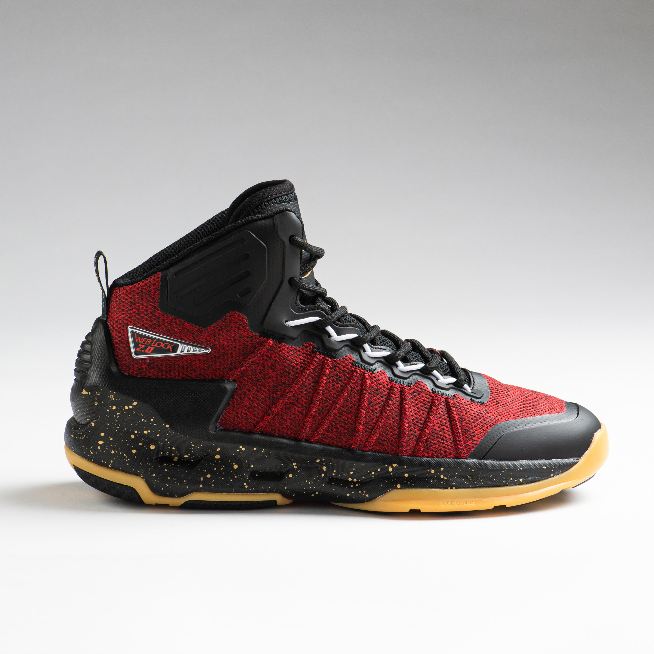 red and black basketball shoes