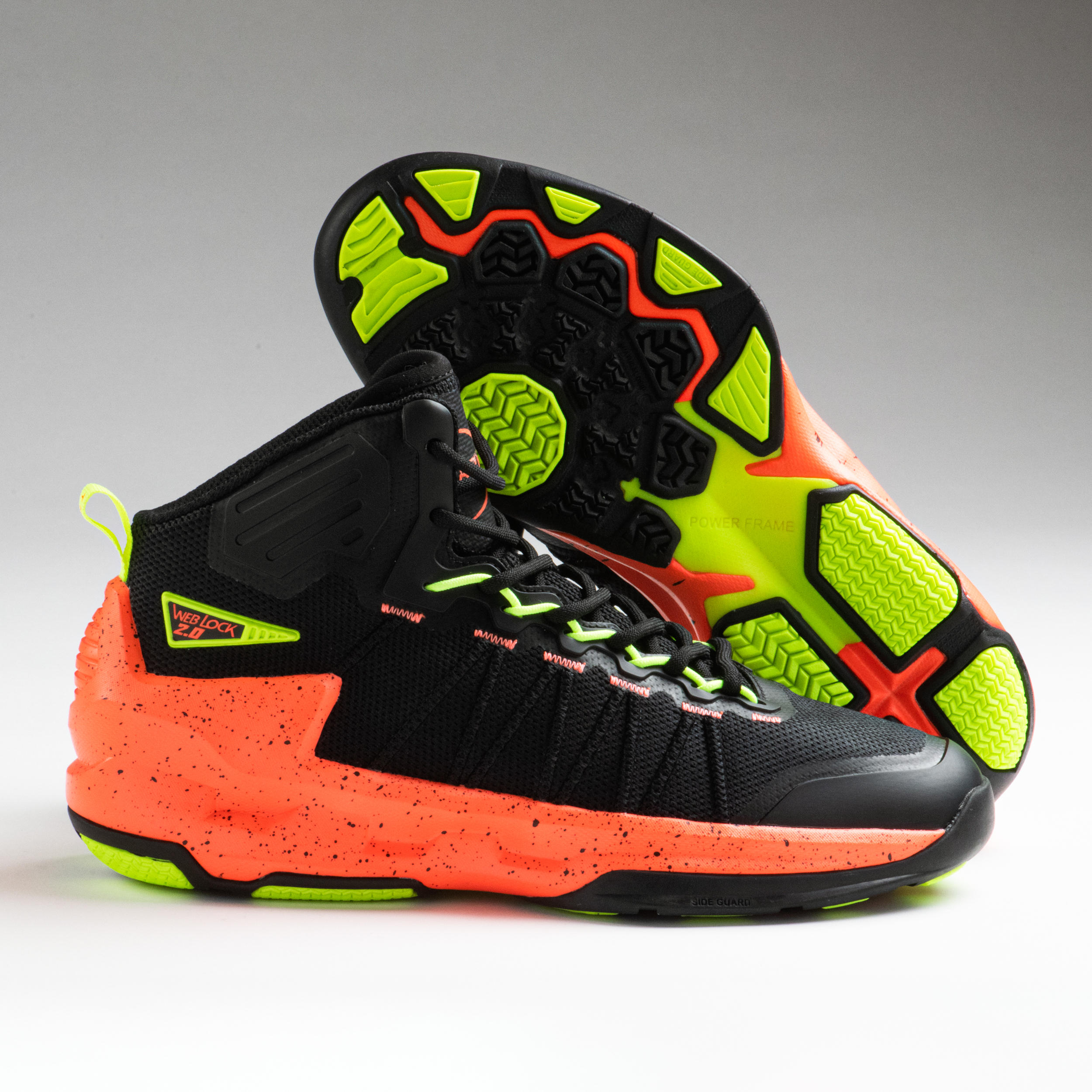 Men's Basketball Shoes Shield 500 - Black/Orange 9/10