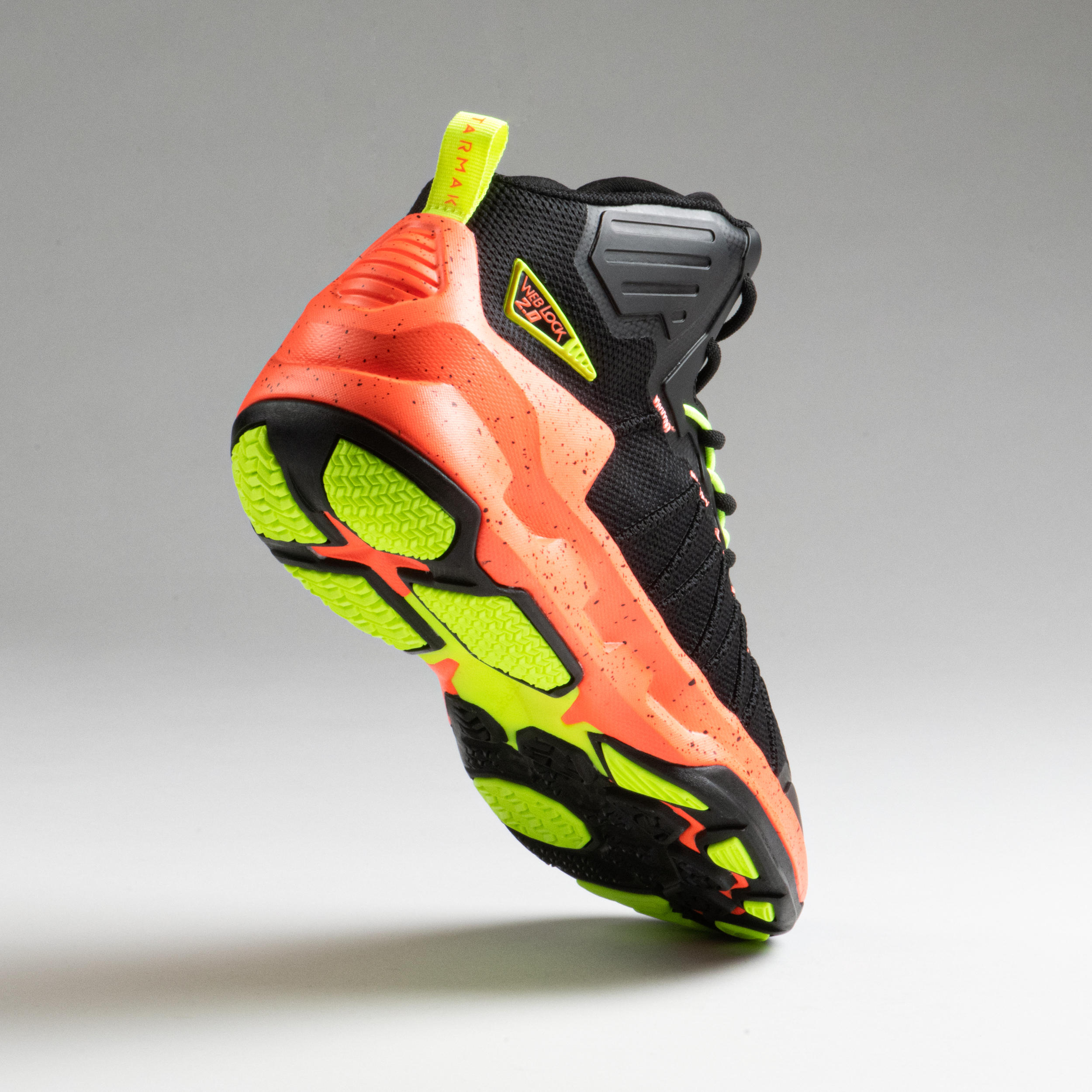 Men's Basketball Shoes Shield 500 - Black/Orange 5/10