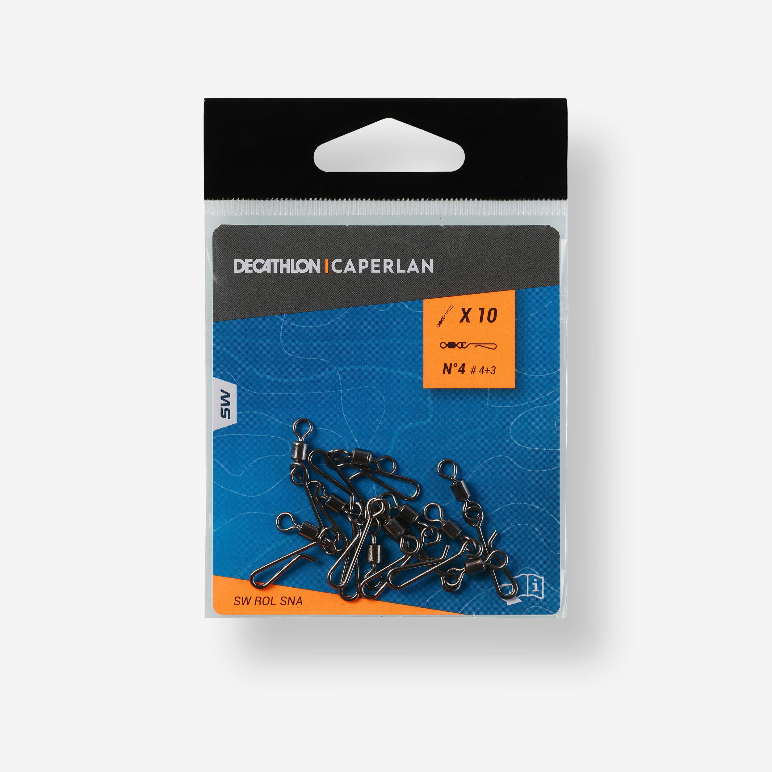 CAPERLAN Fishing Surfcasting Snap Swivel SW ROL SNA N°4