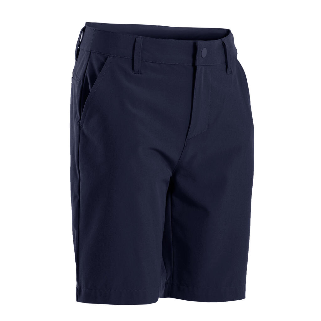 KIDS' GOLF SHORTS - MW500 NAVY BLUE