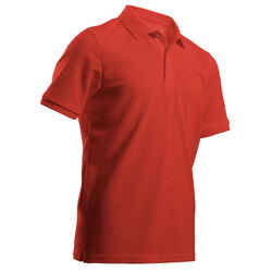 Kids golf short-sleeved polo shirt MW500 red