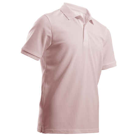 Rožnata polo majica s kratkimi rokavi MW500 za otroke