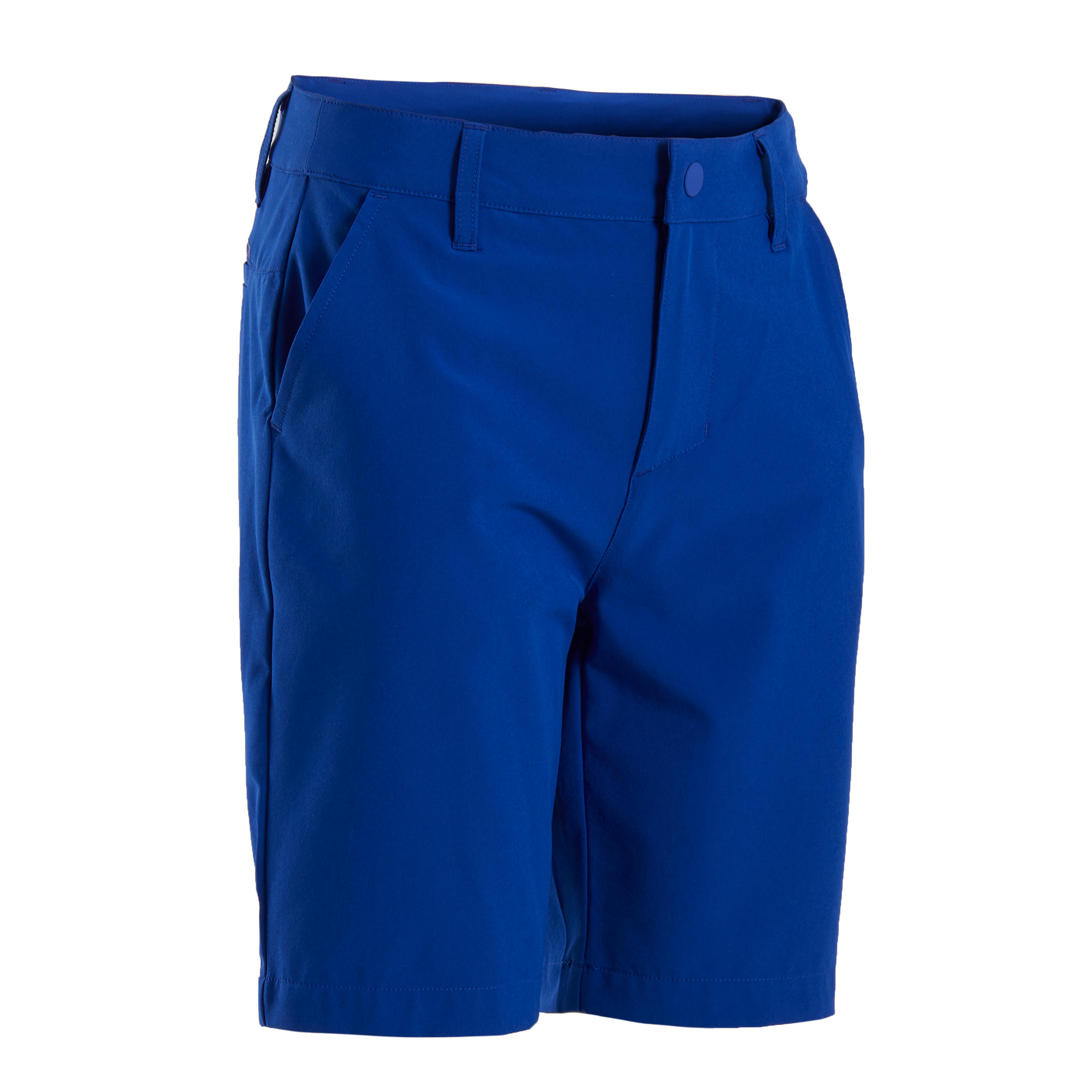 KIDS' GOLF SHORTS - MW500 BLUE 5/6