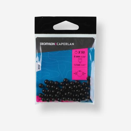 Perla molle nera 6 mm pesca surfcasting