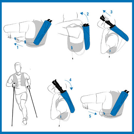 Чохол для палиць для трейлу - Чорний