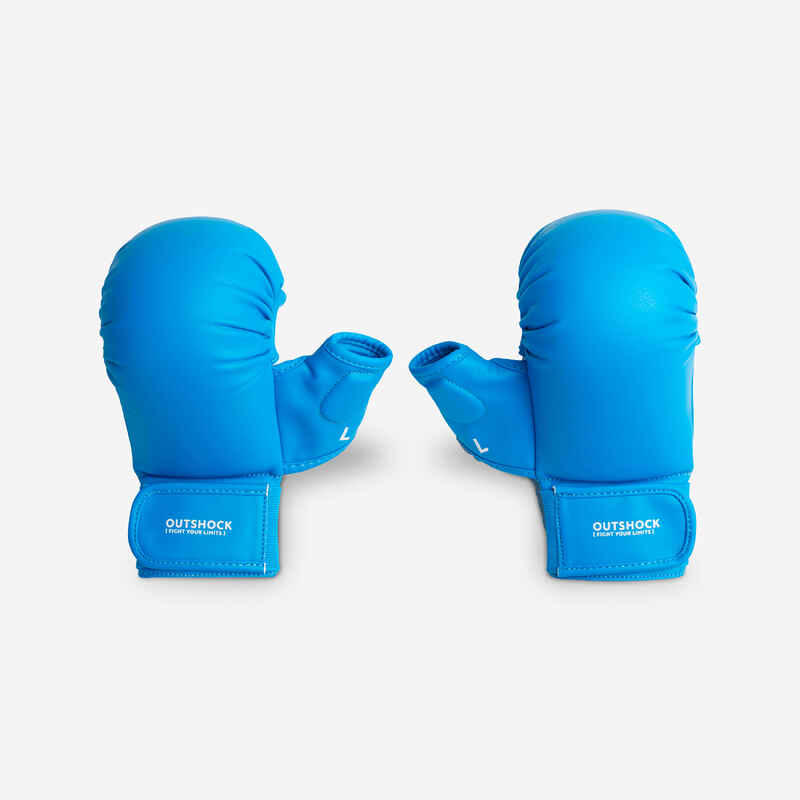 Karate-Handschuhe 900 blau Medien 1
