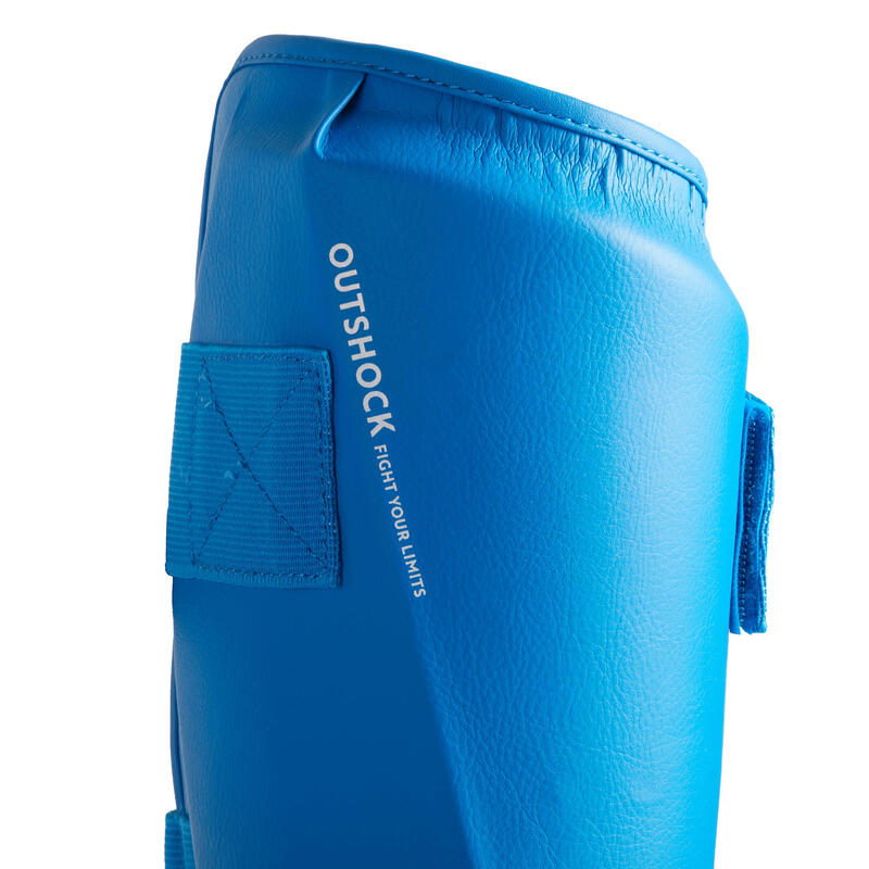 Scheen- en voetbeschermer voor karate 900 blauw