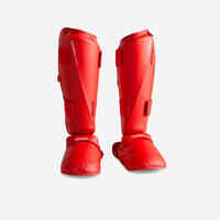 Karate Shin/Foot Guard 900 - Red