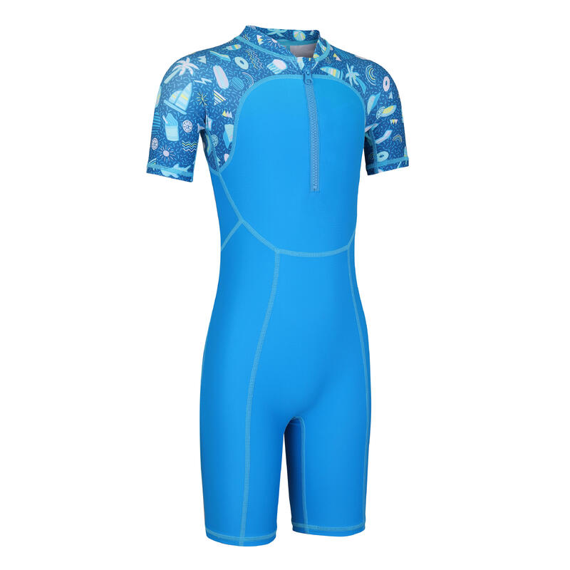 Boys' Swimming Shorty Suit ShortySwim 100 - All Playo Blue