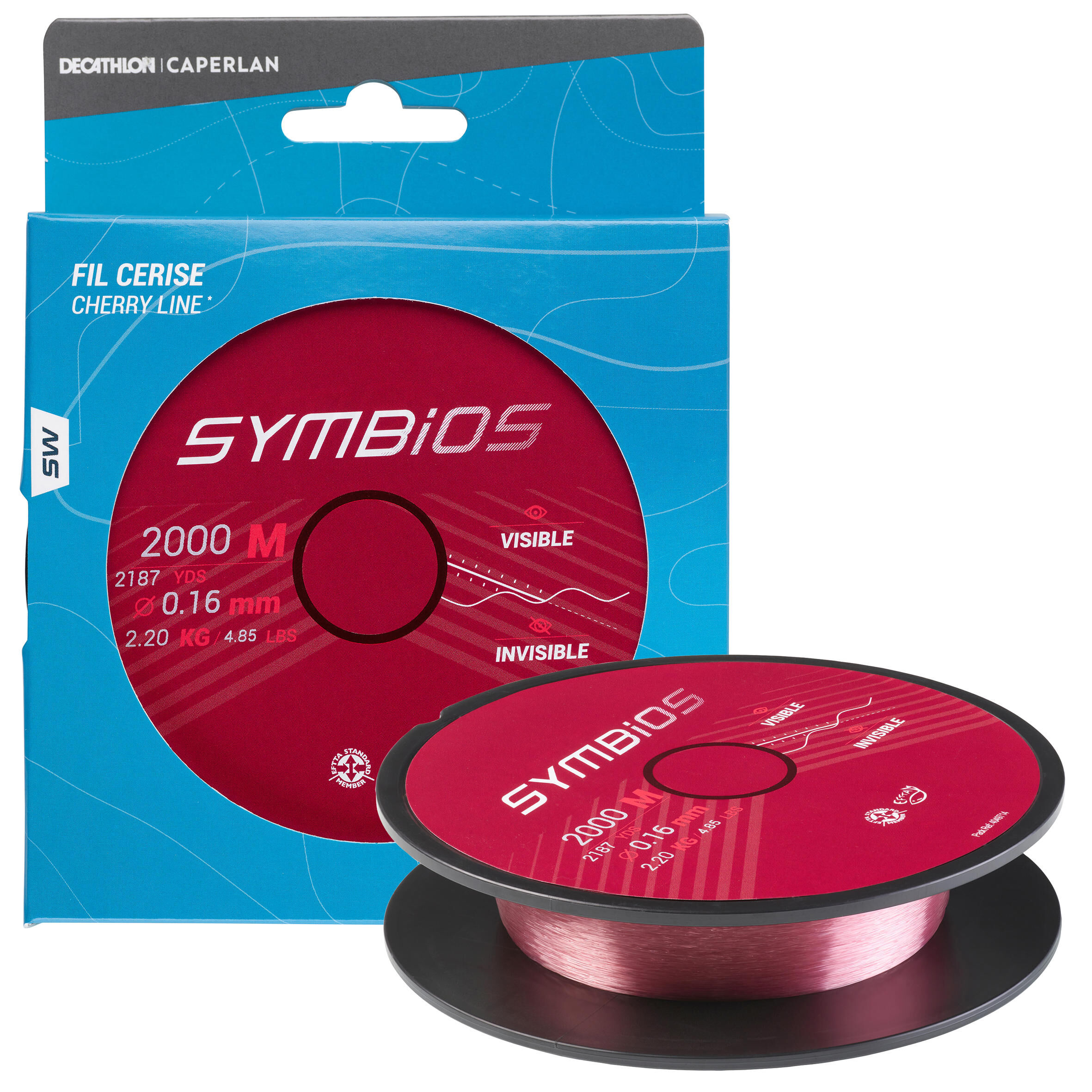 CAPERLAN Symbios Surfcasting Fishing Line 16/100 2000m - Cherry