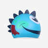 SILICONE FORM SWIM CAP - DRAGON BLUE