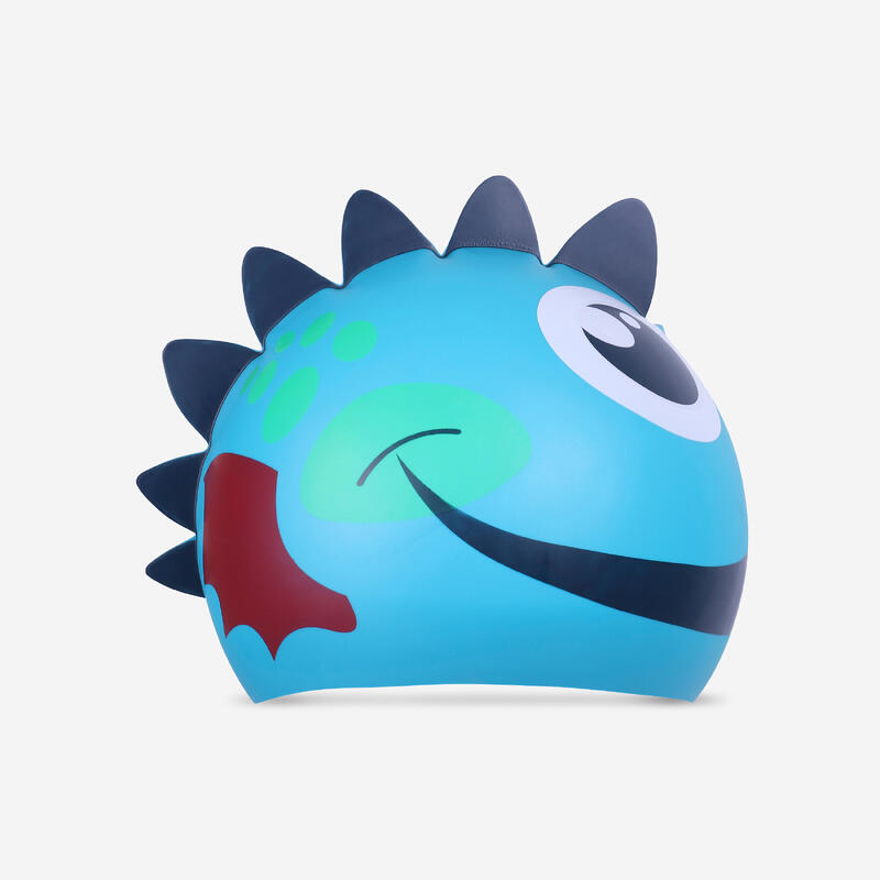 Cască de înot silicon Imprimeu Dragon Albastru 