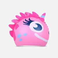 SILICONE FORM SWIM CAP - UNICORN PINK