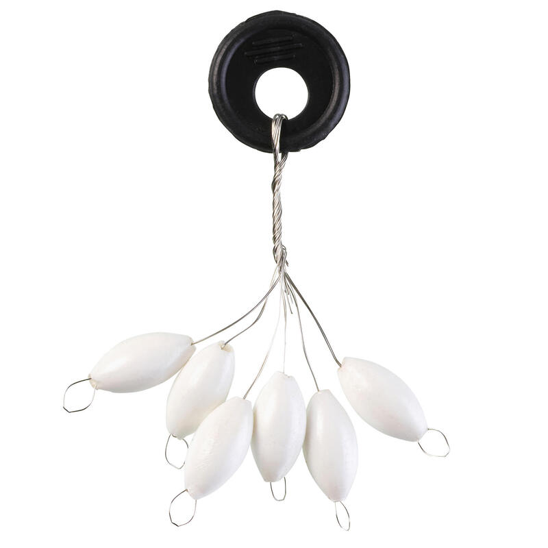 Perle flottante de pêche en surfcasting ovale 12mm Blanche