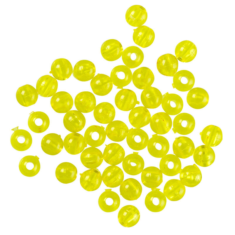 Perles de pêche en surfcasting jaune 4mm