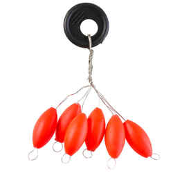 Fishing Surfcasting Floating Beads Oval 15 mm Red