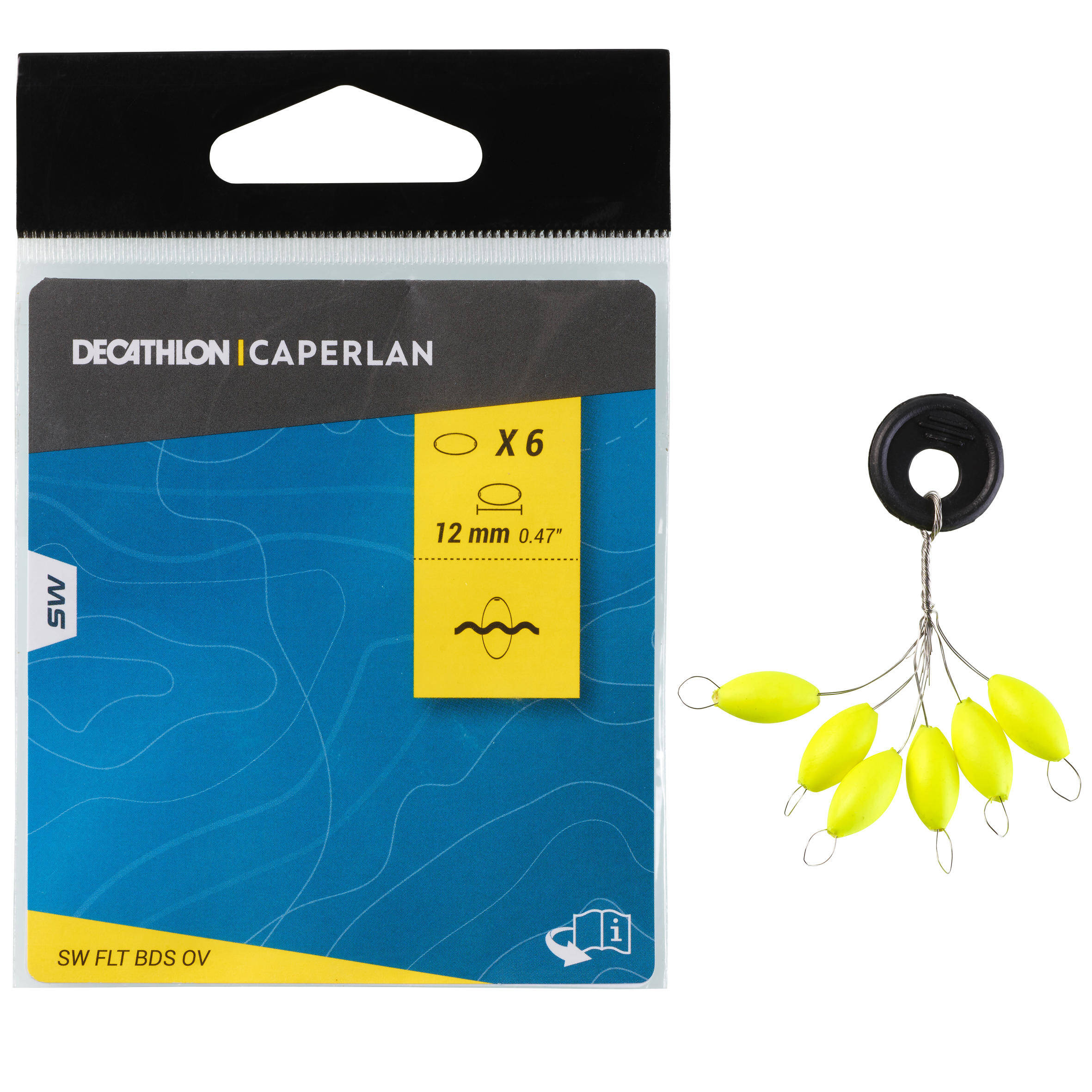 Fishing Surfcasting Floating Beads 12 mm Oval - Yellow -  3