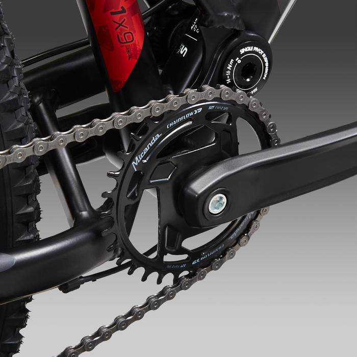Velo Vtt St 530 S Noir Rouge 27 5 Rockrider Decathlon