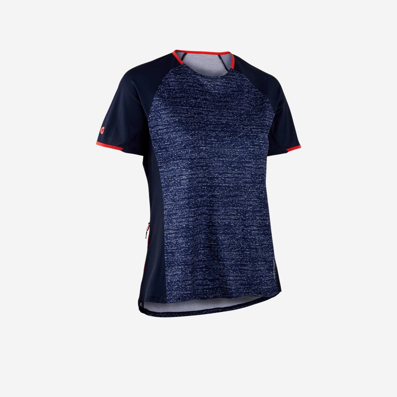 Women's Short-Sleeved Mountain Bike Jersey ST 100 - Navy Blue