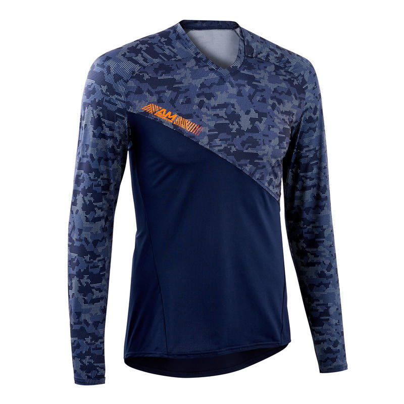 AllMountain LongSleeved Jersey Blue Decathlon