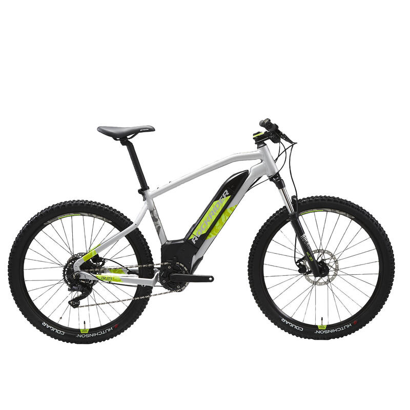 Bici Mtb elettrica a pedalata assistita ROCKRIDER E-ST 520 grigio-giallo 27,5"